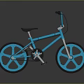 Blue Kids Bicycle With Black Seat Blue Frame And Blue Wheels