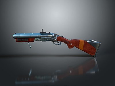 Modern shotgun double barrel shotgun 3d model