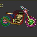 Motorcycle Two Wheels Motocross Motorcycle Road Race Motorcycle 3d model