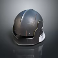 Medieval Metal Helmet As Ancient Protective Weapon With Rivet Design 3d model