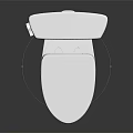Modern White Toilet With Sleek Design Smooth Surface And Ceramic Material 3d model