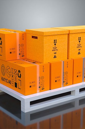 Logistics box express box parcel box carton goods box goods box 3d model