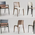 Modern Dining Chairs With Various Designs Wooden Frame And Upholstered Seats