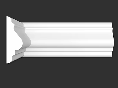 White Decorative Molding Piece For Interior Wall And Ceiling Decoration 3d model