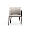 Modern Upholstered Leisure Chair With Light Seat Dark Wooden Frame And Slim Gold Accent Legs