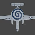 Fighter Jet With Radar Dome Twin Propellers White Fuselage And Number 600 Design