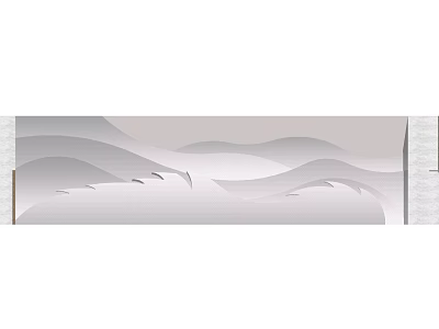 Modern Architectural Exterior Wall Featuring Wavy Layered Design And Neutral Tones 3d model