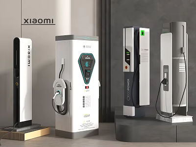 Xiaomi Electric Vehicle Charging Stations Modern Public Facility With Various Designs For Efficient Charging 3d model