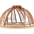 Landscape profiled gallery rest pavilion post station 3d model