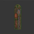 Handcrafted Wooden Utensil Set With Two Spoons And Hanging Board Design
