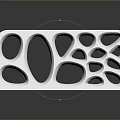 Modern White Decorative Furniture With Unique Irregular Hole Cutout Design
