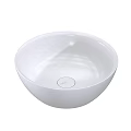 Modern Round White Wash Basin with Sleek Design and Smooth Surface 3d model