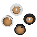 Modern Home Downlights And Spotlights With White Black And Gold Design