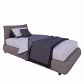 Modern Single Bed 3d model