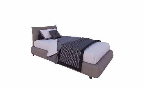 Modern Single Bed 3d model