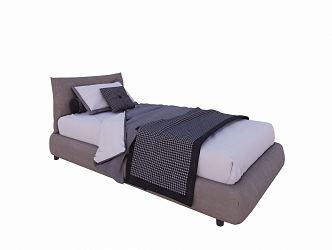 Modern Single Bed 3d model