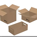 Eco Friendly Cardboard Storage Boxes for Household Items with Open Lids and Handles