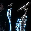 Professional Entertainment Microphone With LED Lighting Stand And Bright Blue Lights For Stage Performance