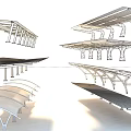 Various Modern Canopies With Metal And Wooden Support Frames For Outdoor Spaces