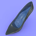 Women's Black High Heels with Pointed Toe and Stiletto Heel Elegant Formal Footwear Design