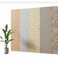 Micro-cement wall art paint wall paint cement wall real stone paint 3d model