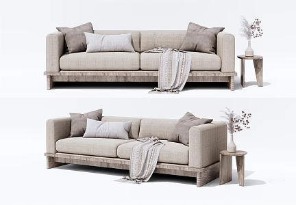 How many sides of the silent double sofa 3d model