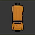 Orange Four Door Off Road SUV With Black Rims And Rugged Exterior Design