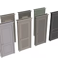 Modern Hinged Door Designs With Fluted Panels Glass Panel And Metal Handle