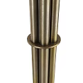 Two Elegant Brass Floor Lamps With Tall Slim Poles For Home Interior Lighting