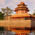 Chinese-style Ancient Palace Corner Tower 3d model