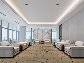 New Chinese Reception Room VIP Reception 3d model