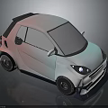 Small Sporty Car With Gradient Color 3D Rendered Exterior Stylish Wheels And Modern Windows