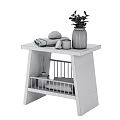 Stylish Bathroom Accessories On Wooden Storage Shelf With Towels Aromatherapy And Decorative Vase