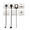 Switch socket USB mobile phone charging cable charging plug 3d model