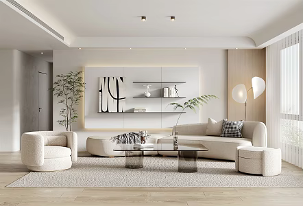 modern living room 3d model