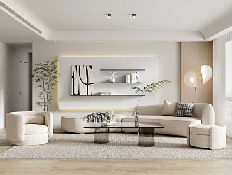 modern living room 3d model