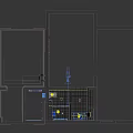 Modern Clean Public Toilet with Sink Mirror Grab Bar and Gray Floor Tiles