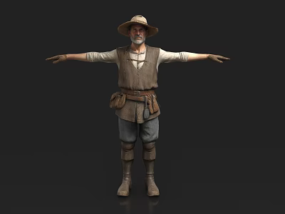 medieval man european man old man 3d model medieval man european man old man 3d model