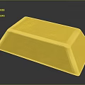 Delicious Gold Bar Shaped Chocolate Dessert With Smooth Surface And Shiny Finish