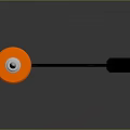 Orange And Black Soldering Iron With Metal Tip And Power Cord Plug