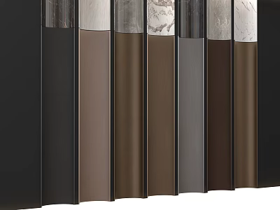 Modern Wall Panels With Sleek Finish And Neutral Color Options For Interior Design 3d model