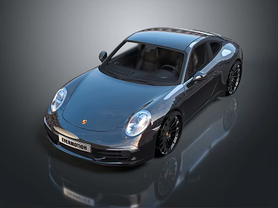 Sleek Silver Sports Car With Modern Aerodynamic Design And Black Alloy Wheels 3d model