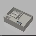 Practical White Compartmentalized Hardware Tools Storage Box With Calculator And Label 3d model