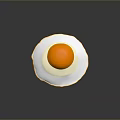 Sunny Side Up Fried Egg With Golden Yolk And Crispy White Edges