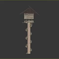 Elevated Architectural Structure with Spiral Staircase Red Roof and Solar Panels Wooden Frame Design