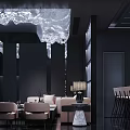 Modern KTV Lounge With Luxury Interior LED Lighting Comfortable Sofa And Sound System