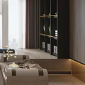 Modern Hotel Guest Room Interior Design With King Bed City View Window And Wooden Floor