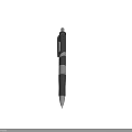 Black and Silver Retractable Pens with Sleek Design and Clip for Office Use