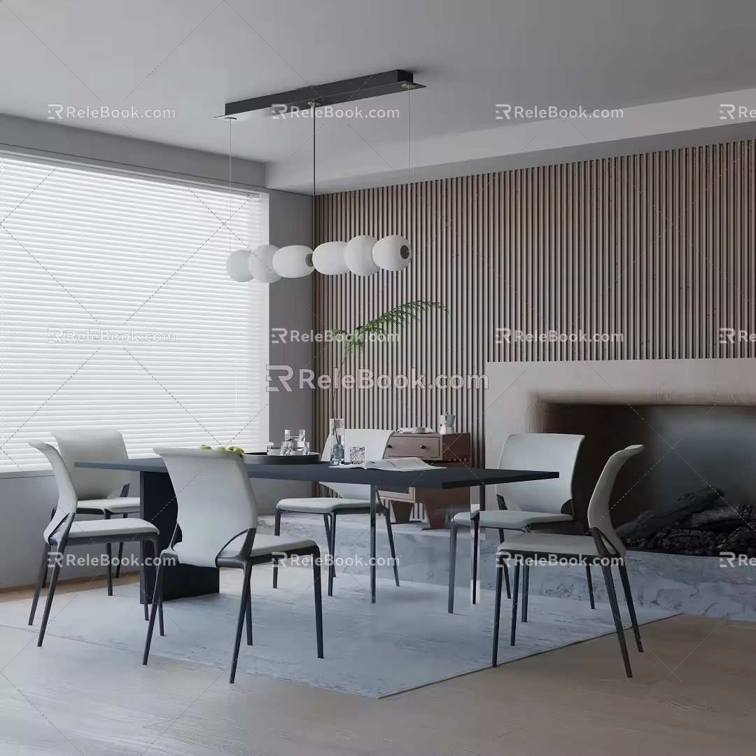 Modern table combination 3d model