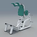 Strength Training Fitness Equipment with Green Seat White Frame and Weight Plate for Gym Workout Exercises